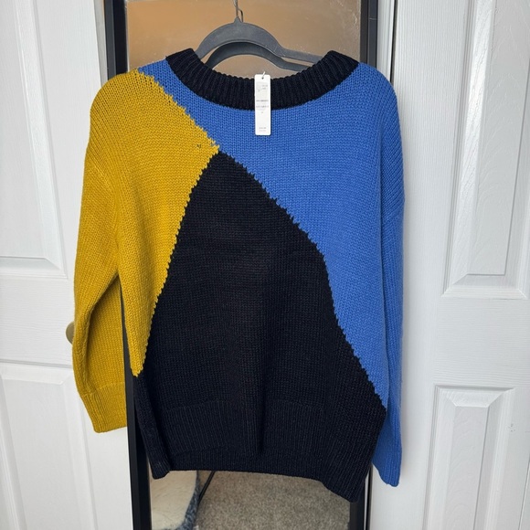 NWT Asymmetrical Color Block Sweater - Picture 1 of 4